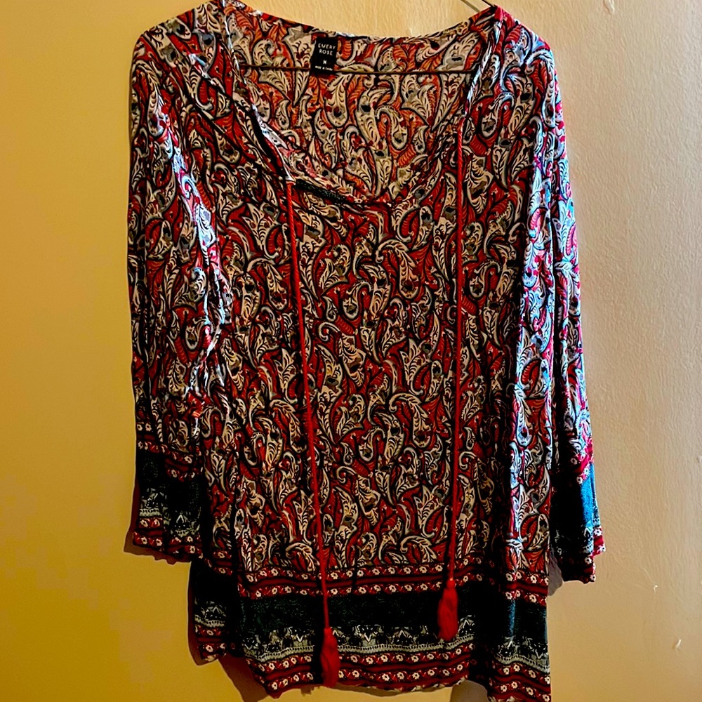 Patterned woman’s shirt